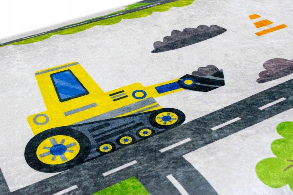 Kupdywan Dywan Dziecięcy Antypoślizgowy Plac BUDOWY Ulice Trasy 120x170