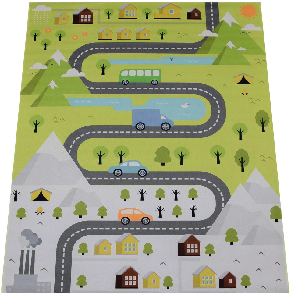 Kupdywan Dywan Dziecięcy do Pokoju Droga Trasy Las Płaski 180x250 cm