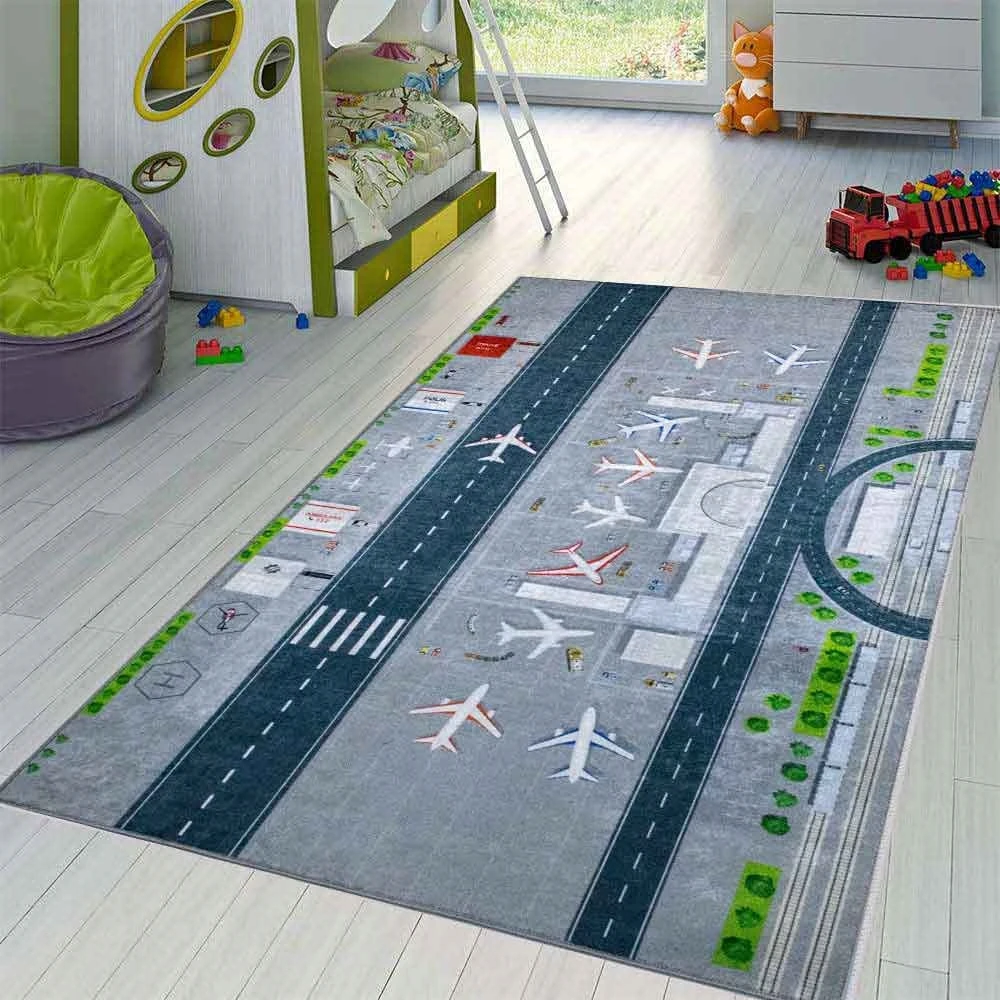 Kupdywan Dywan Dziecięcy Do Pokoju Lotnisko 160x230 Air Port Terminal Antypoślizgowy