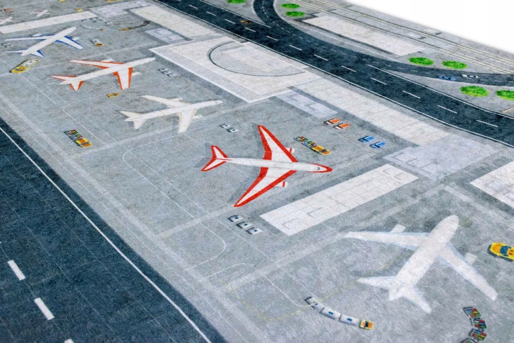 Kupdywan Dywan Dziecięcy Do Pokoju Lotnisko 160x230 Air Port Terminal Antypoślizgowy