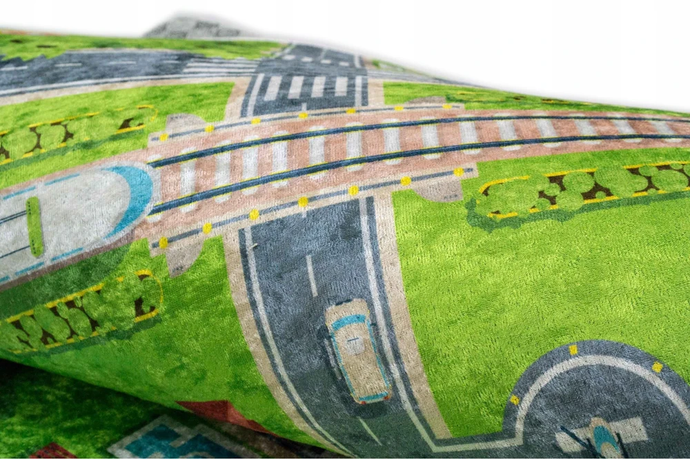 Kupdywan DYWAN DZIECIĘCY MIASTO ULICE ANTYPOŚLIZGOWY 80x150