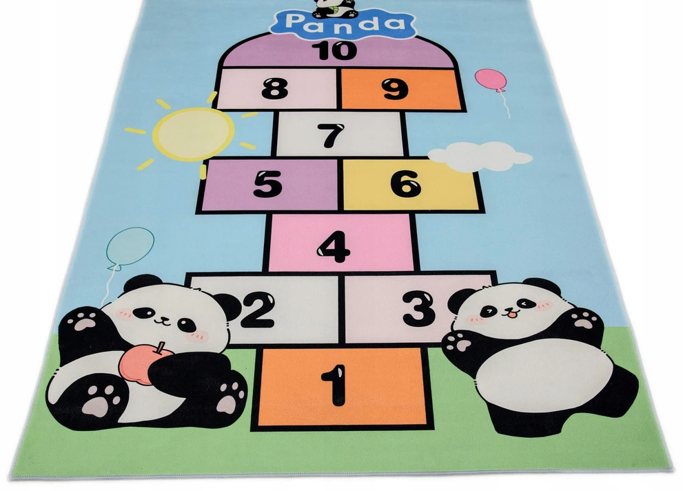 KupDywan Kilimas Vaikų klasei Pasaka Panda Žaidimo zona Pramogos 2x3 m