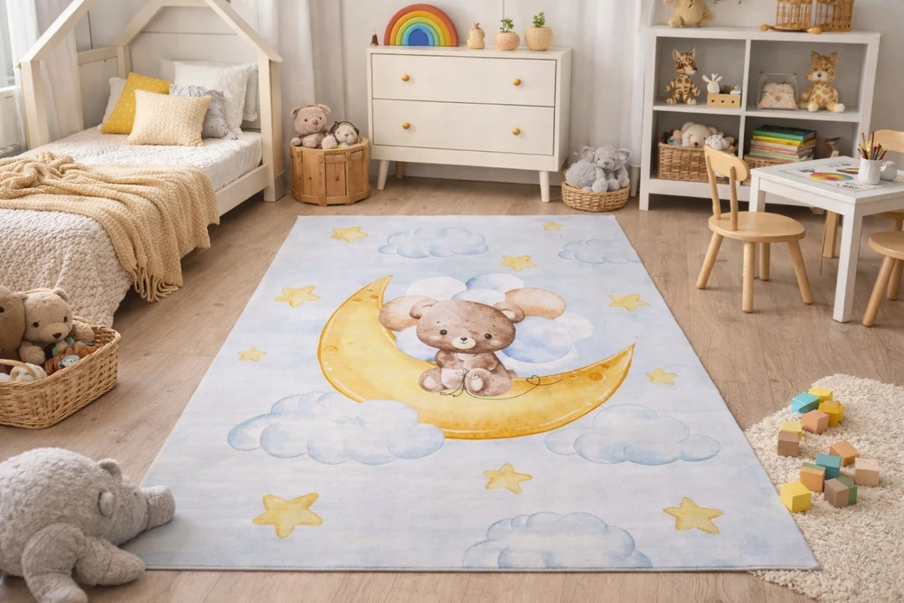 Kupdywan Mięciutki Dywan Do Dziecięcego pokoju Sypialni Plusz Flanel Kids 180x250 cm