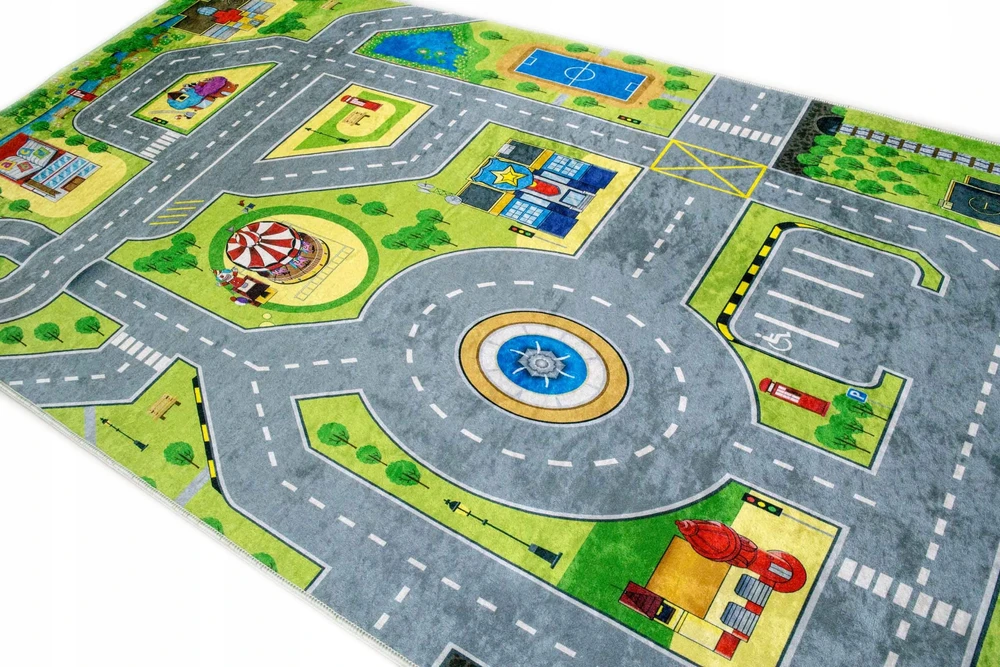 Kupdywan VAIKŲ KILIMAS KELIAS MIESTO KAIMO GATVĖS MARŠRUTAI APAČIAS 120x170cm