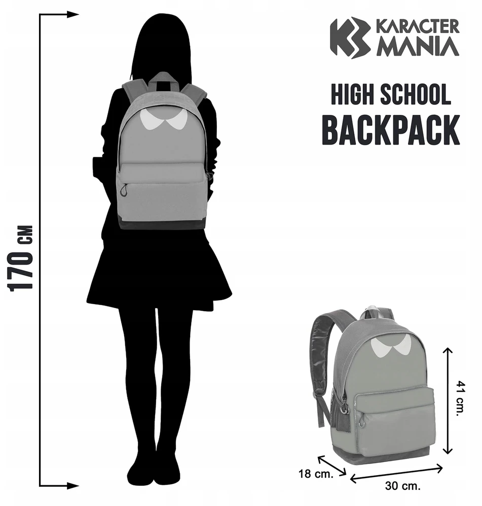 Kuprinė - KARACTERMANIA - HS FAN 2.0 - Juoda - Unisex - Lengvas