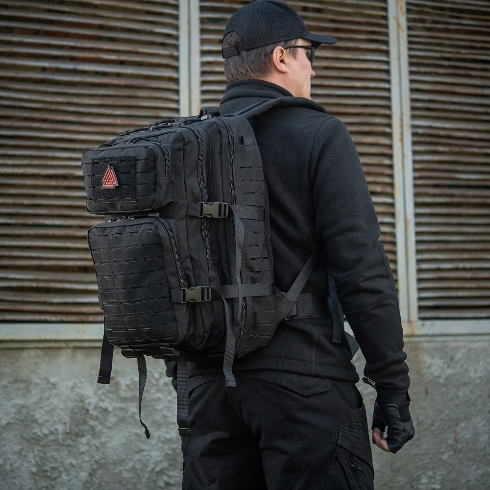 M-TAC Large Assault Pack lazeriu pjaustyta kuprinė – juoda