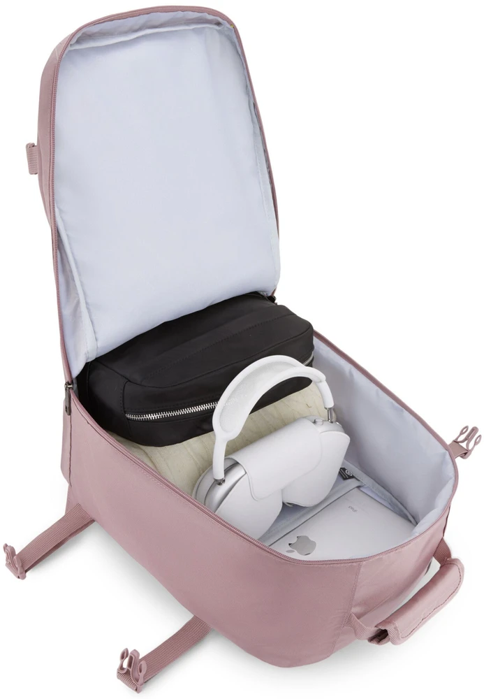 Zagatto Kelioninė kuprinė lėktuvui 40x30x20 cm su laptopo skyriumi, lengvas rankinis bagažas Ryanair / Wizz Air, rožinė