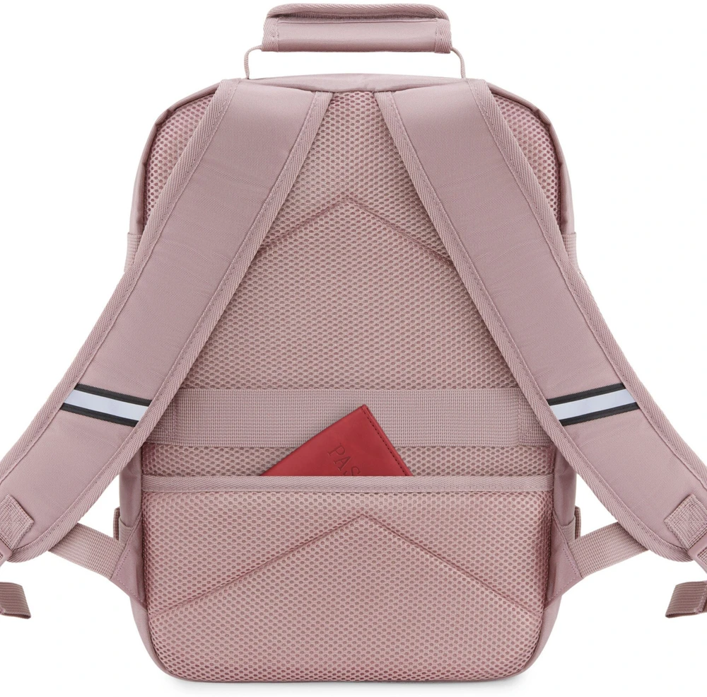 Zagatto Kelioninė kuprinė lėktuvui 40x30x20 cm su laptopo skyriumi, lengvas rankinis bagažas Ryanair / Wizz Air, rožinė