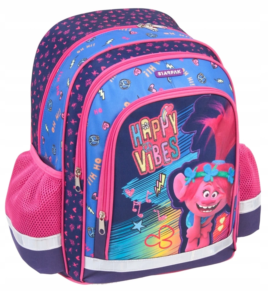 Mokyklinė kuprinė Starpak Trolls (395165), Violetinė/rožinė
