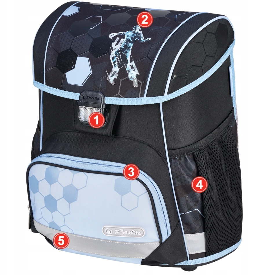 Kuprinė su priedais HERLITZ Loop Plus Cyber Soccer