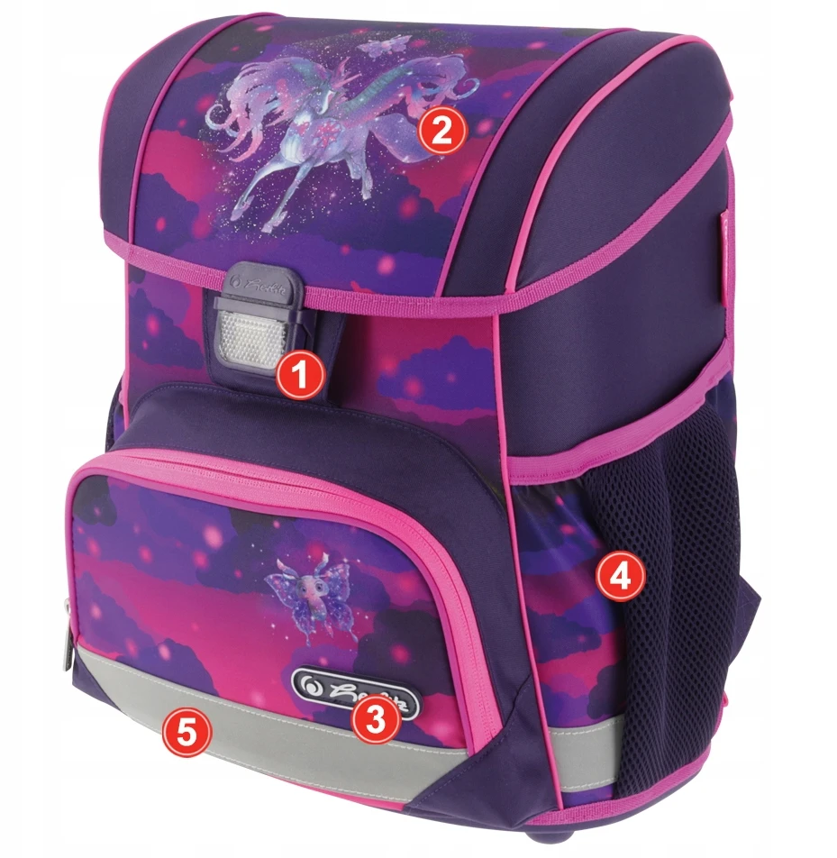 Kuprinė su priedais Herlitz Loop Plus Magic Unicorn
