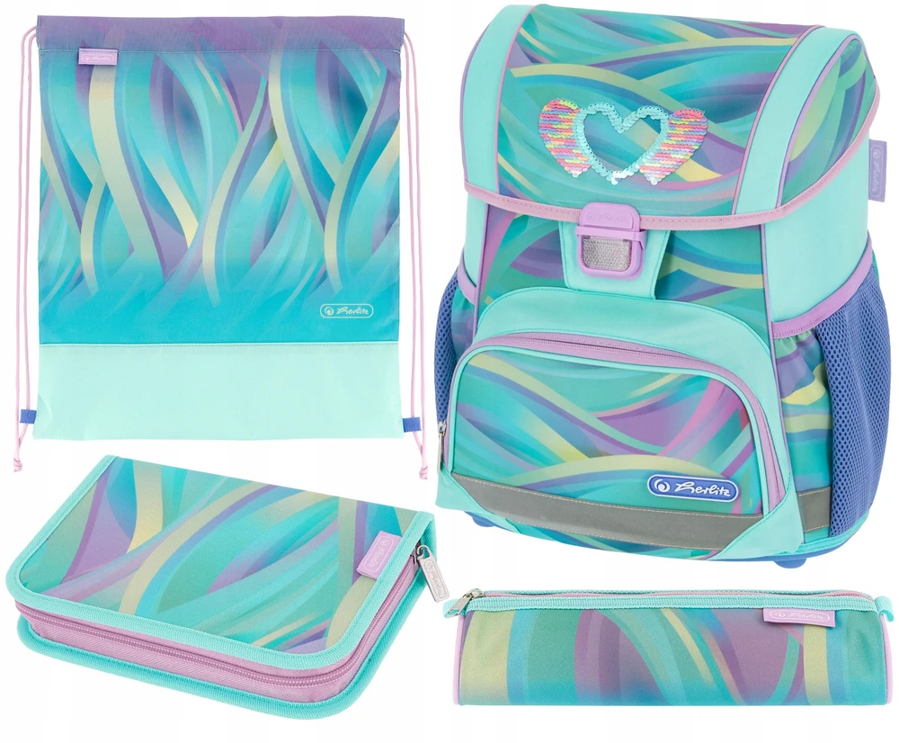 Kuprinė su priedais HERLITZ Loop Plus Minty Love
