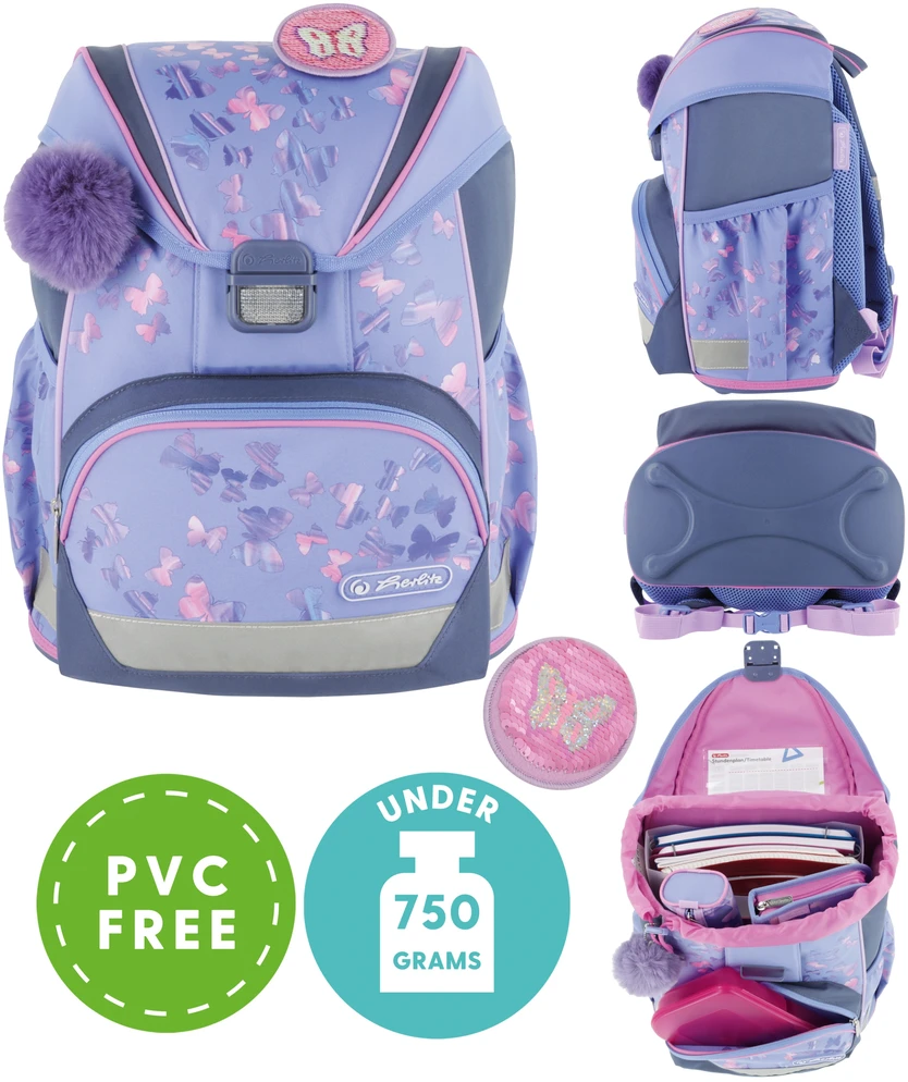 Kuprinė su priedais Herlitz UltraLight Plus Butterfly Paradise