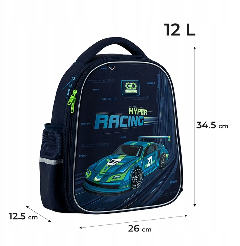 Gopack Mokyklinė kuprinė GO25-165S-4. juodos spalvos.. 26x34,5x12,5 cm