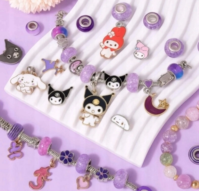 Kuromi & Hello Kitty kūrybinis rinkinys – apyrankių kūrimas