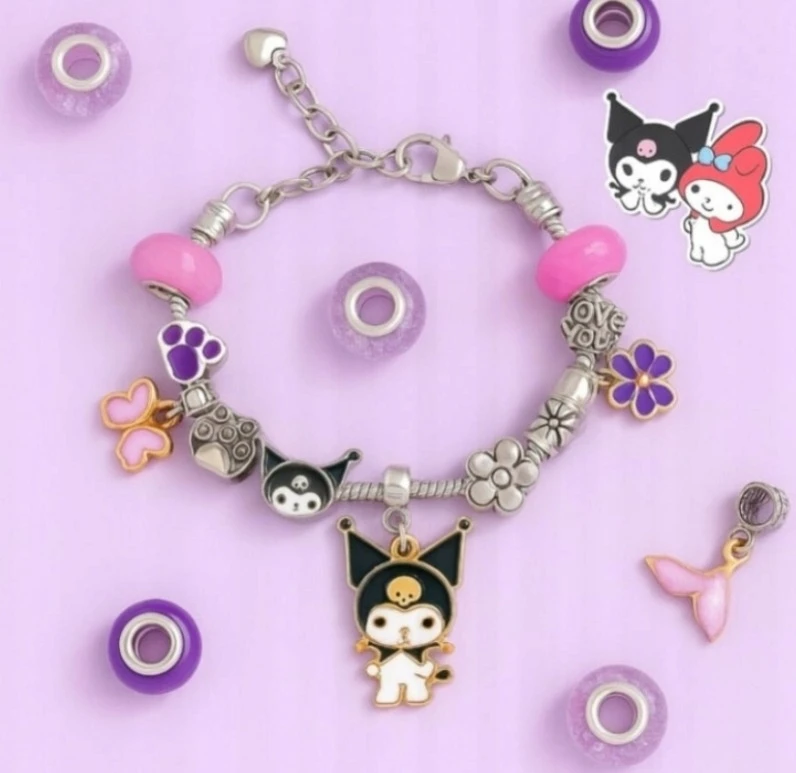 Kuromi & Hello Kitty kūrybinis rinkinys – apyrankių kūrimas
