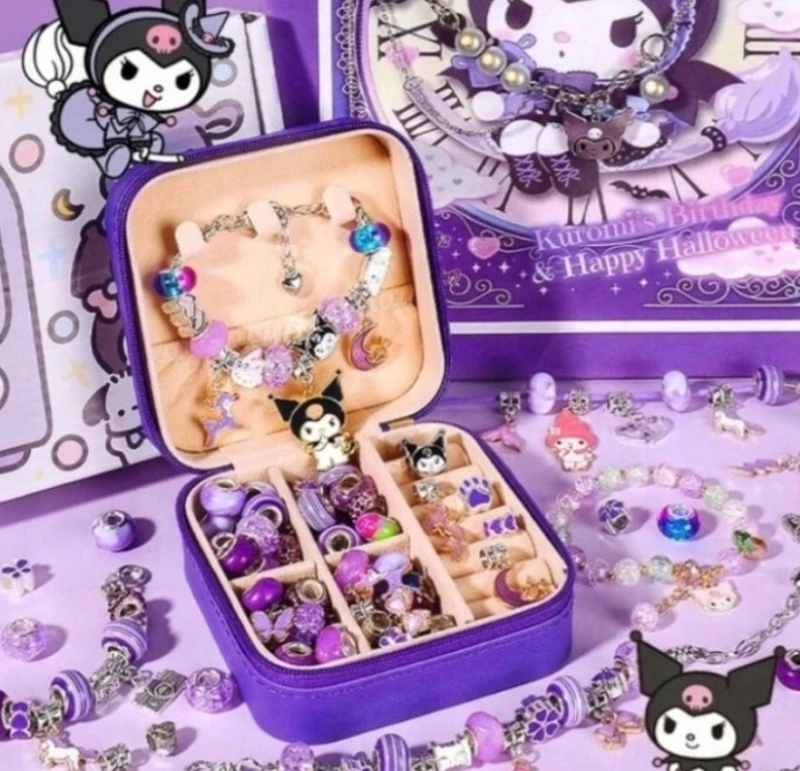 Kuromi & Hello Kitty kūrybinis rinkinys – apyrankių kūrimas