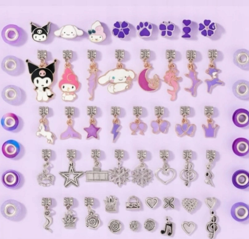 Kuromi & Hello Kitty kūrybinis rinkinys – apyrankių kūrimas