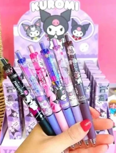 Kuromi Sanrio rašikliai 6 vnt. uždarame dėkle