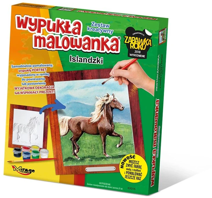 Kūrybinės tapybos rinkinys. Mirage Hobby Islandijos arklys