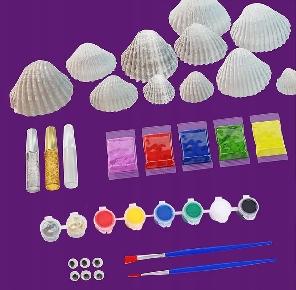KŪRYBINGAS „Pasidaryk pats“ SHELL DAŽYMO RINKINYS, „SHELL Crafts“ DOVANA