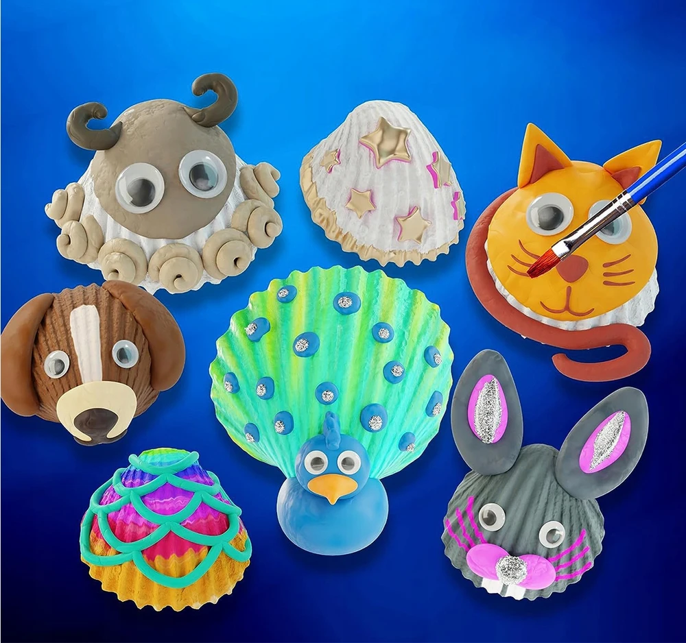 KŪRYBINGAS „Pasidaryk pats“ SHELL DAŽYMO RINKINYS, „SHELL Crafts“ DOVANA