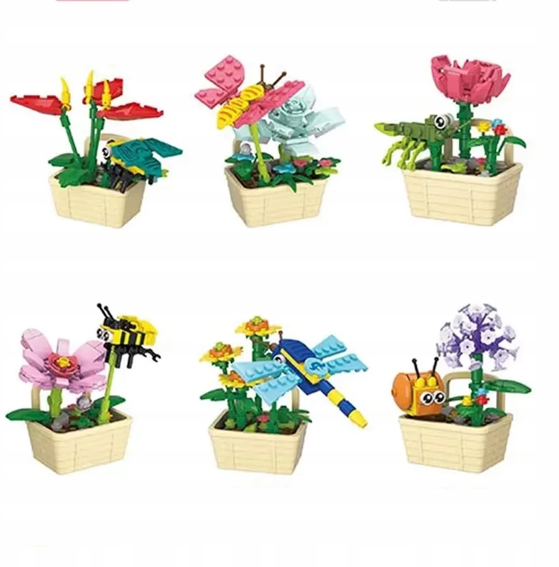 KŪRYBINGI MINI KALULĖLIAI VAIKAMS GĖLĖS GĖLĖS 3D 92 vnt 1039A-2