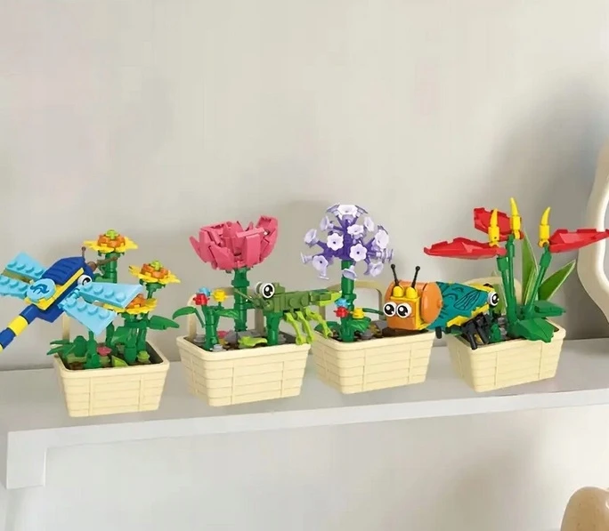KŪRYBINGI MINI KALULĖLIAI VAIKAMS GĖLĖS GĖLĖS 3D 92 vnt 1039A-2