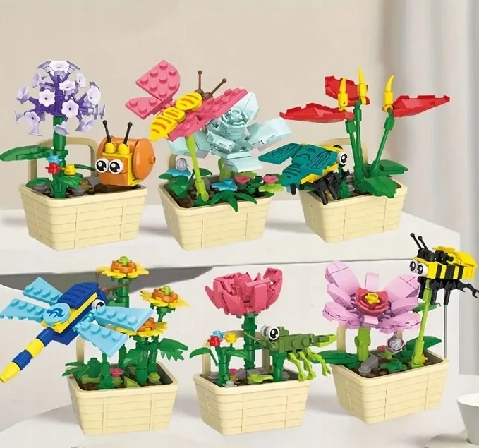 KŪRYBINGI MINI KALULĖLIAI VAIKAMS GĖLĖS GĖLĖS 3D 92 vnt 1039A-2
