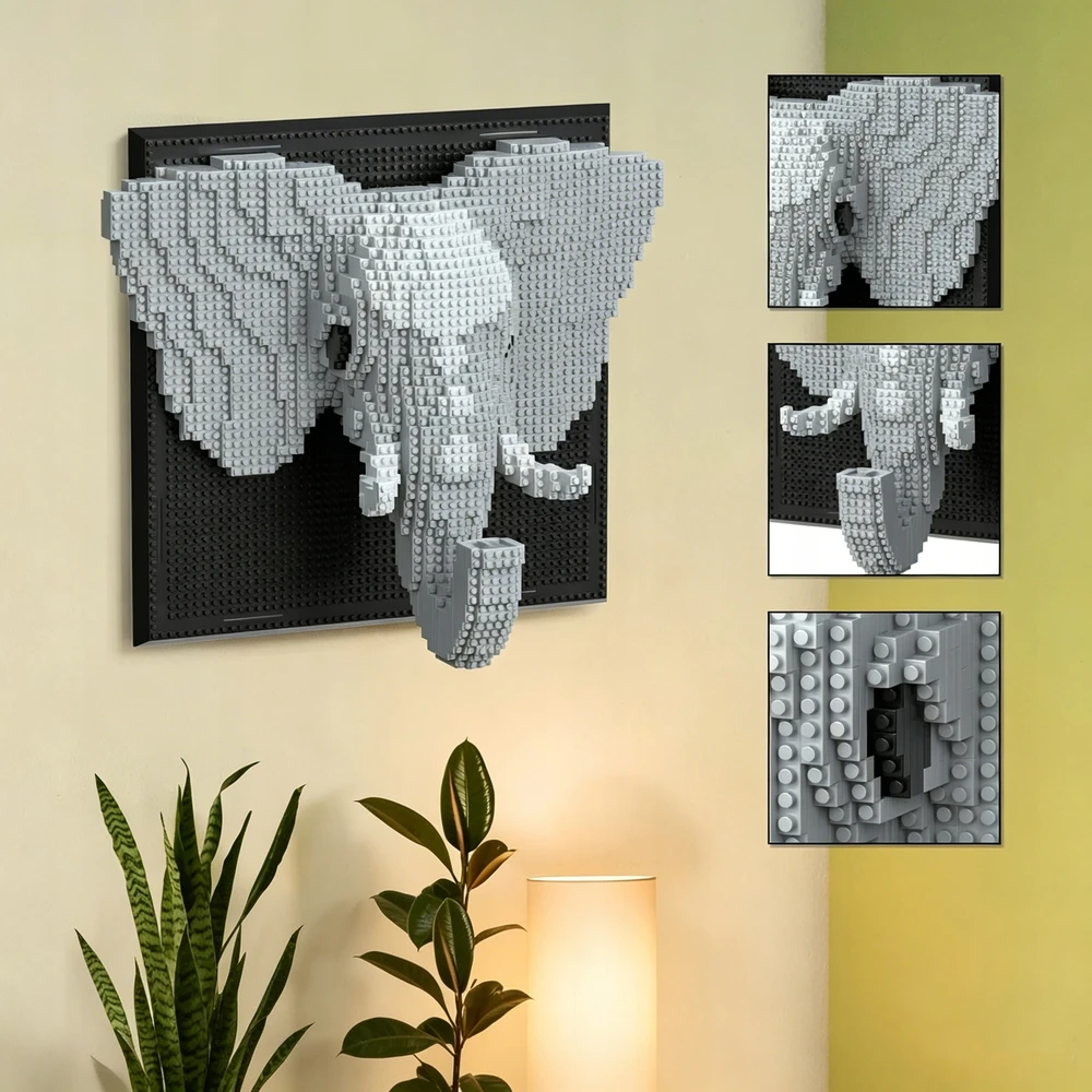 Kūrybingi statybiniai blokai, tapetinis dramblys, 3D statybinis žaislas vaikams