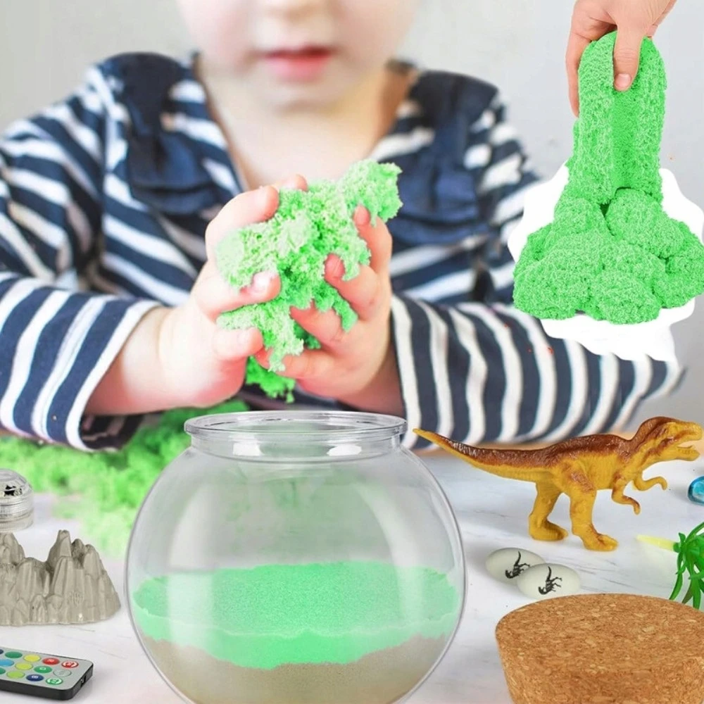 KŪRYBINIS LABUBU RINKINYS MAGICAL TERRARUIM LED NAKTINIS LEMPAS DOVANA VAIKAMS