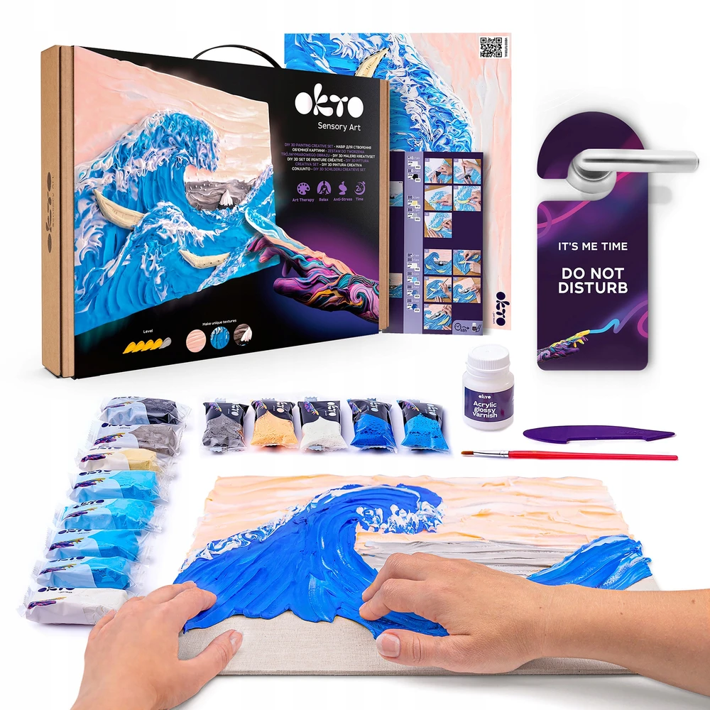 Kūrybinis meninis paveikslų kūrimas rankomis Wave Foam Okto 10004