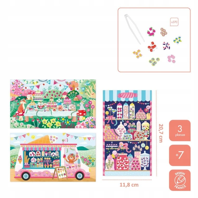 Kūrybinis Mini lipdukų dekoracijų rinkinys JANOD Treats 7+