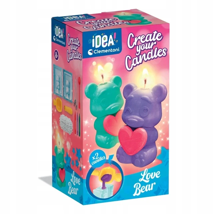 KŪRYBINIS MINI ŽVAKIŲ GAMYKLINIS RINKINYS - LOVE BEAR CLEMENTONI