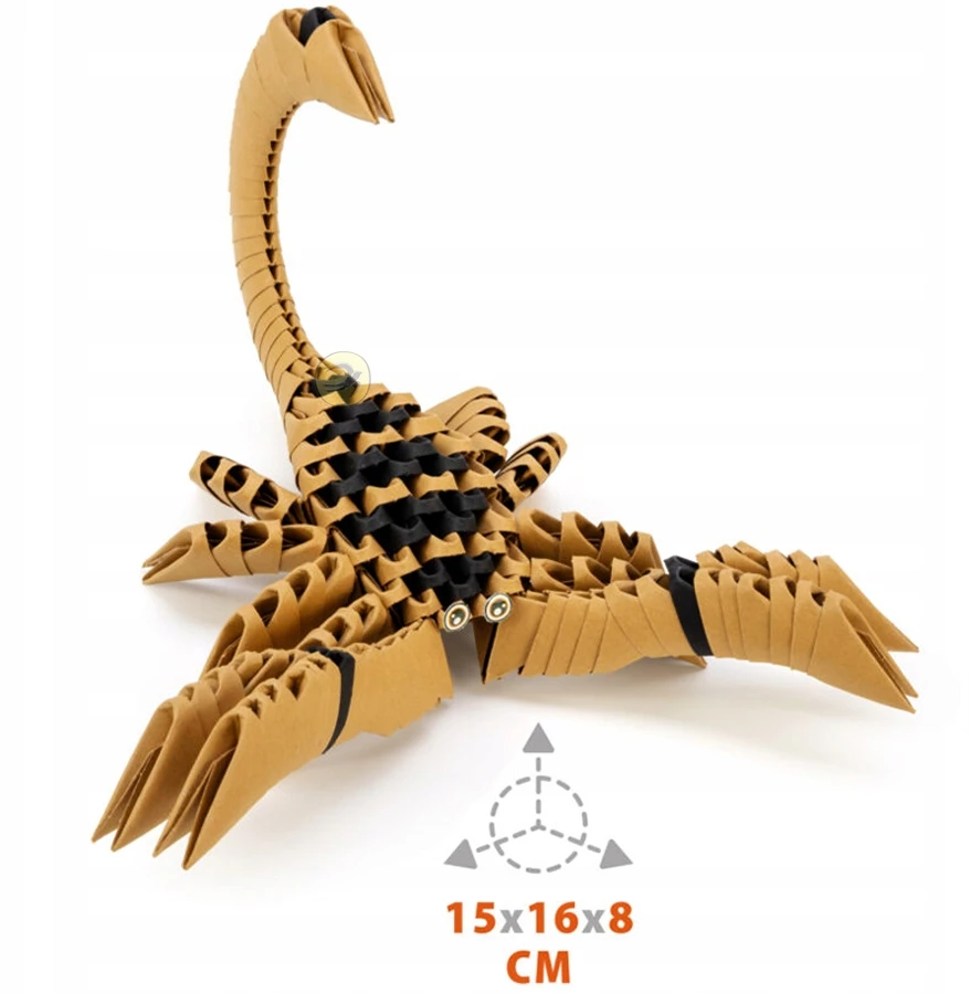 Alexander Aleksandro kūrybinis origami 3D Scorpion