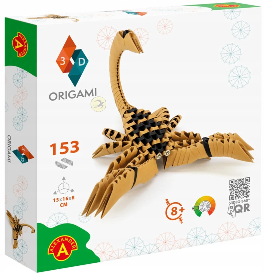 Alexander Aleksandro kūrybinis origami 3D Scorpion