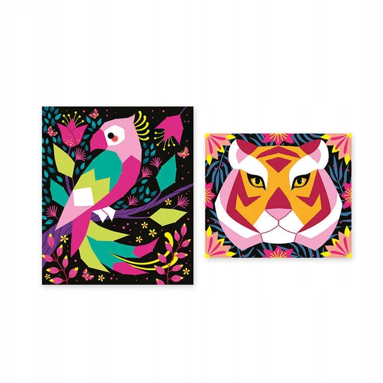 Kūrybinis rinkinys 3D String Art Jungle Animals 8+ Janod