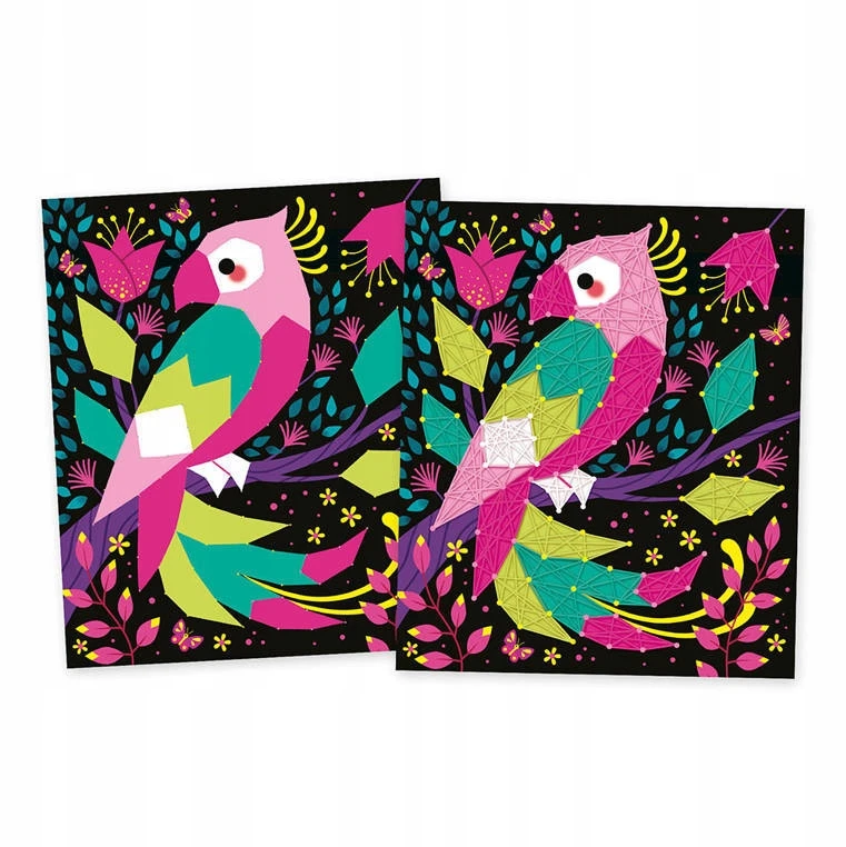 Kūrybinis rinkinys 3D String Art Jungle Animals 8+ Janod