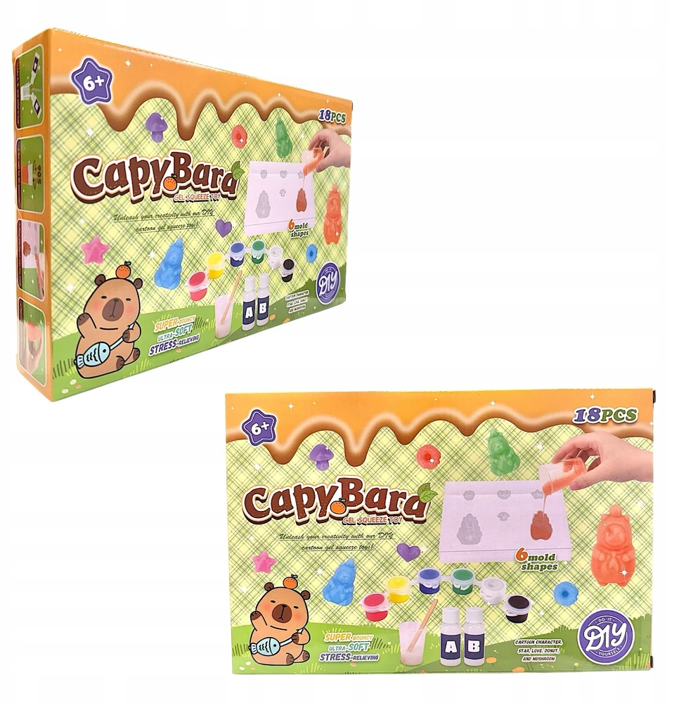 KŪRYBINIS RINKINYS, KURIAMAS „CAPYBARA GEL“ FIGURĖLĖMS VAIKAMS „pasidaryk pats“