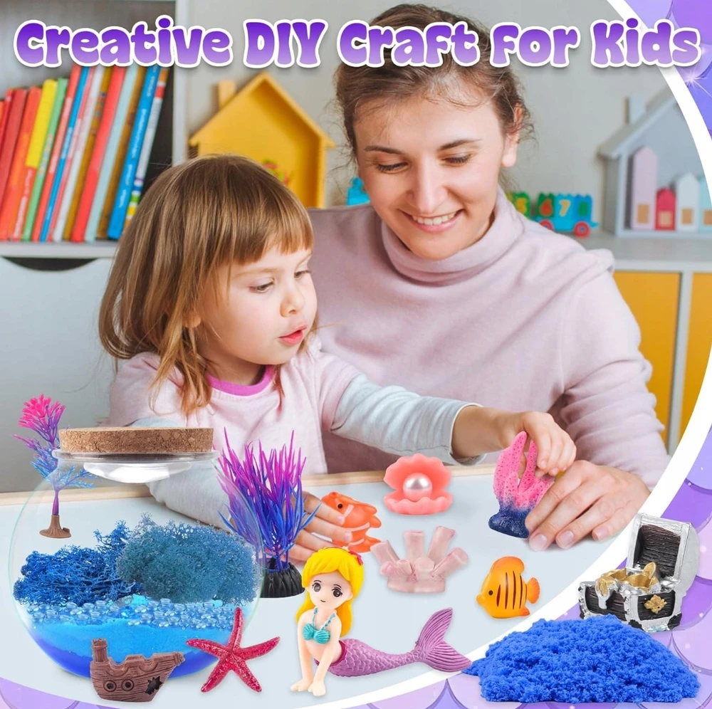 KŪRYBINIS RINKINYS KURTI CRYSTAL TERRARIUM DIY LED LAMP 13 COLORS