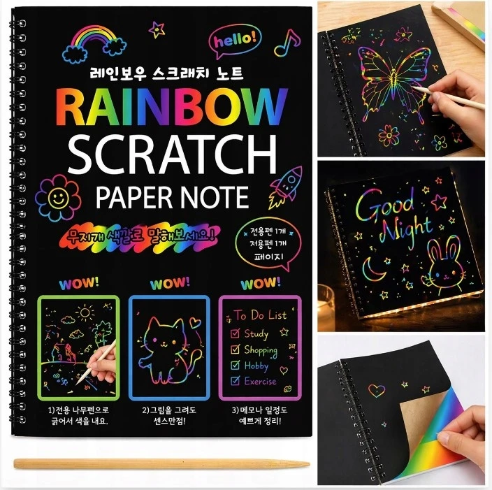 KŪRYBINIS RINKINYS – „Magic Scratch“ užrašų knygelė
