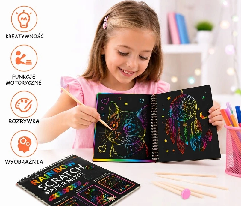 KŪRYBINIS RINKINYS – „Magic Scratch“ užrašų knygelė