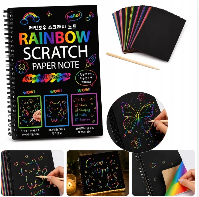 KŪRYBINIS RINKINYS – „Magic Scratch“ užrašų knygelė