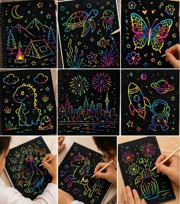KŪRYBINIS RINKINYS – „Magic Scratch“ užrašų knygelė