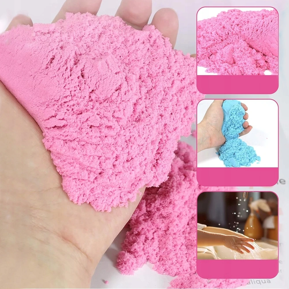 KŪRYBINIS RINKINYS MERGAITĖMS NAKTINIS LAMPAS KINETIC SAND DIY DOVANŲ