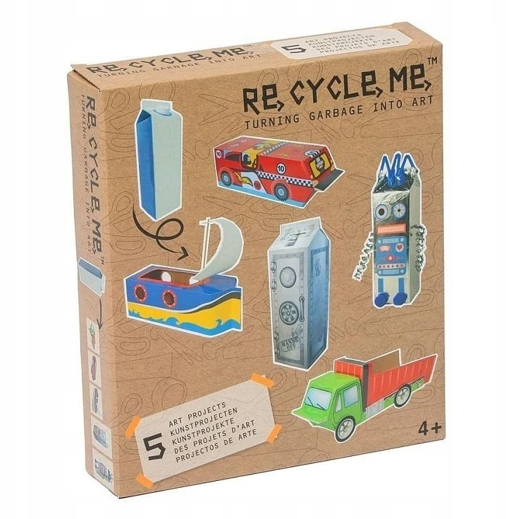 Kūrybinis rinkinys. Saugi 5 žaislų dėžutė Re-Cycle-Me
