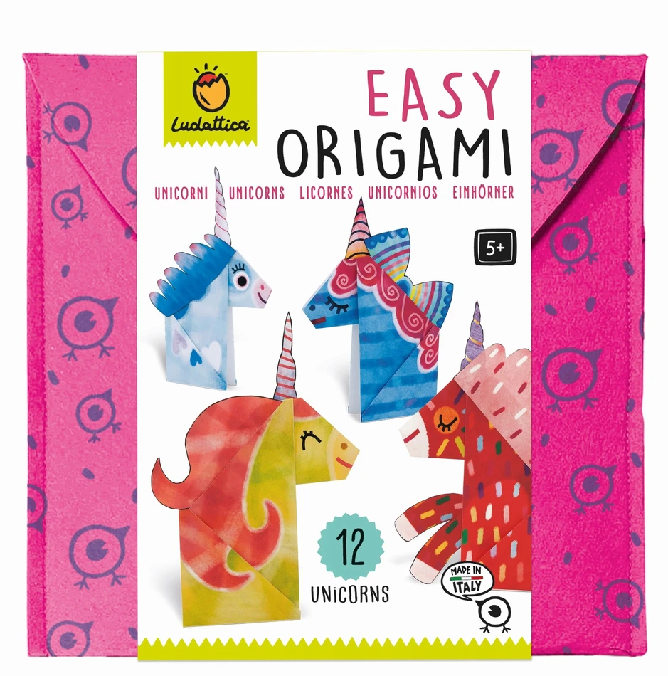 KNYGA Kūrybinis rinkinys vaikams UNICORNS origami 12 Ludattica 5+ modelių