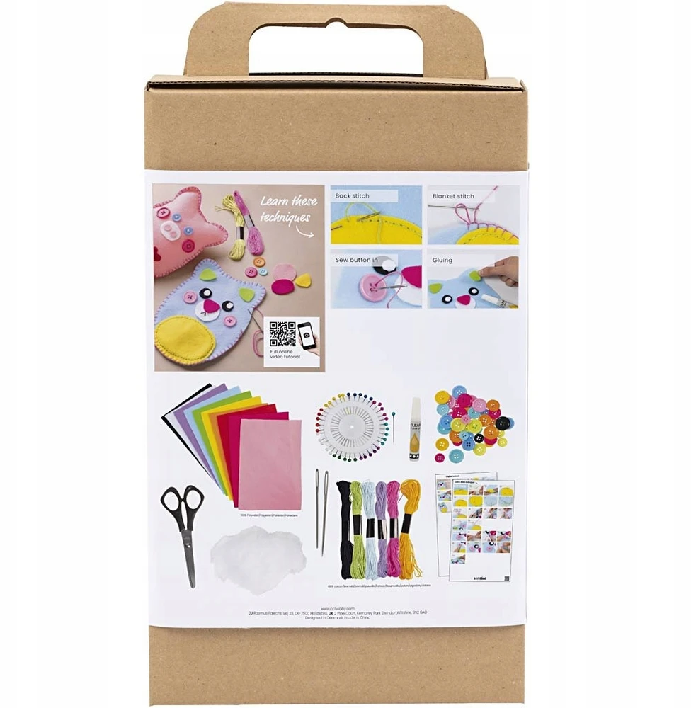 Diy Kitcreative Toys Creativ veltinio meškiukų siuvimo rinkinys vaikams 6+