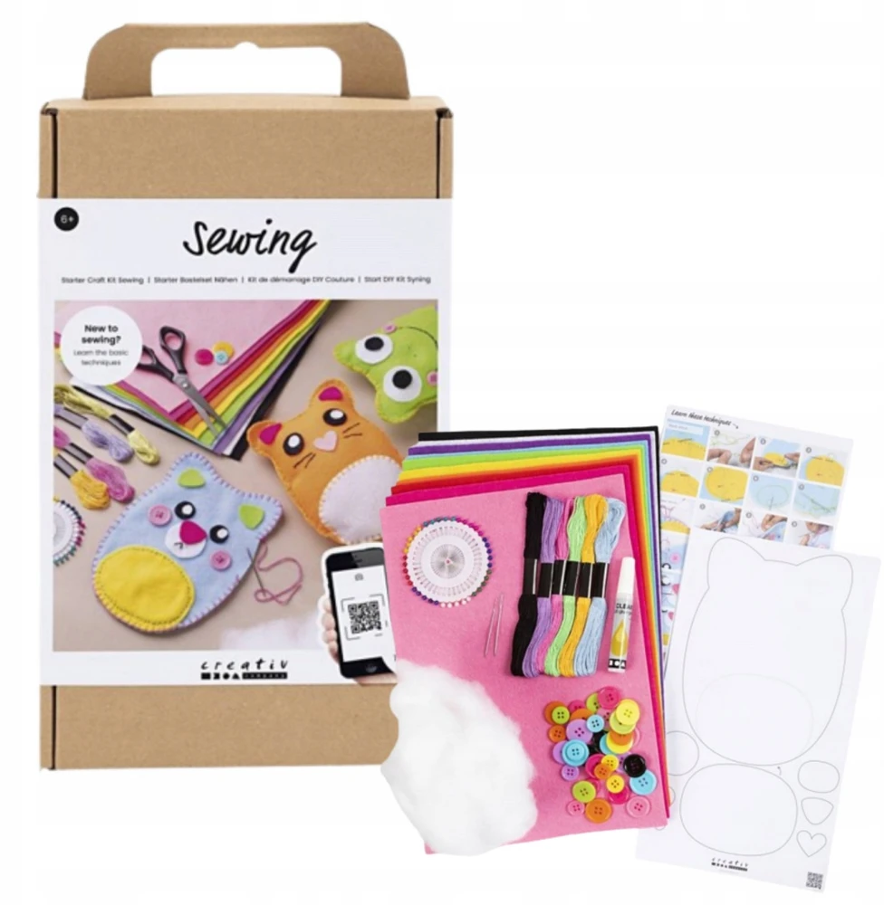 Diy Kitcreative Toys Creativ veltinio meškiukų siuvimo rinkinys vaikams 6+