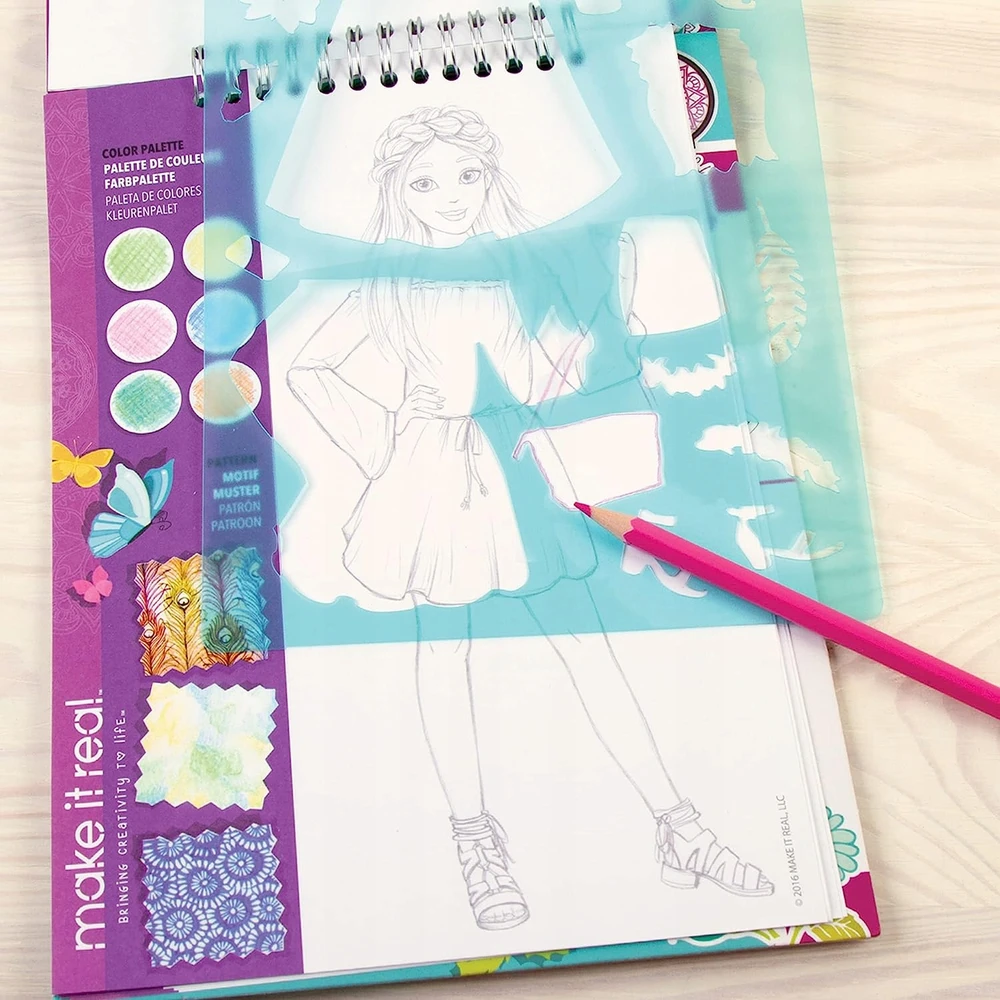 MAKE IT REAL Dizainerio eskizų knygelė „Gėlės“